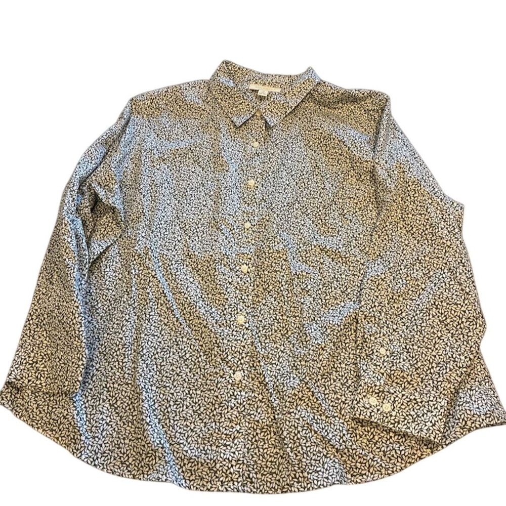 Appleseed's Women's 3XL Floral Button-Up Shirt Multicolor‎ Casual